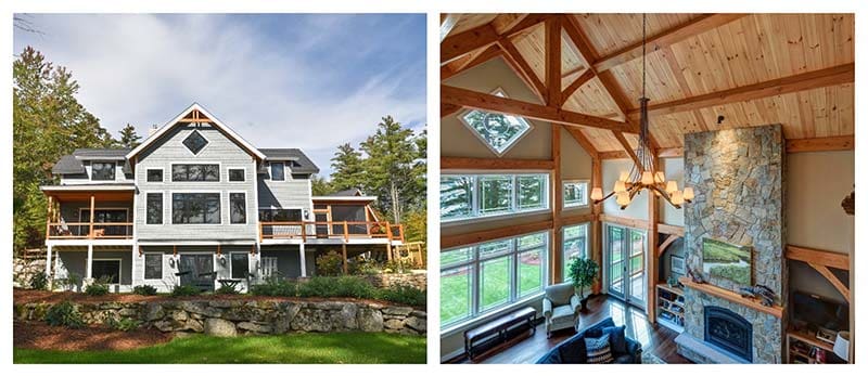 lake winnipesaukee timber frame home