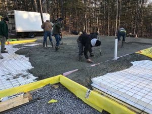 warm form foundation for timber frame home