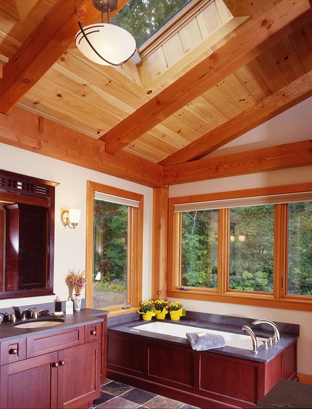 timber frame bathroom