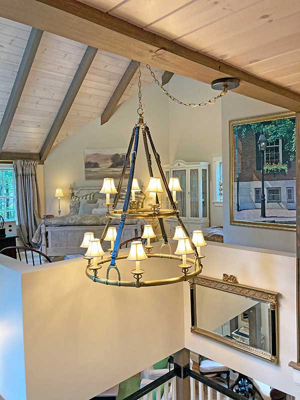 loft timber frame master bedroom