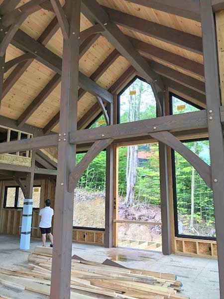 timber frame home in white mountains new hampshire