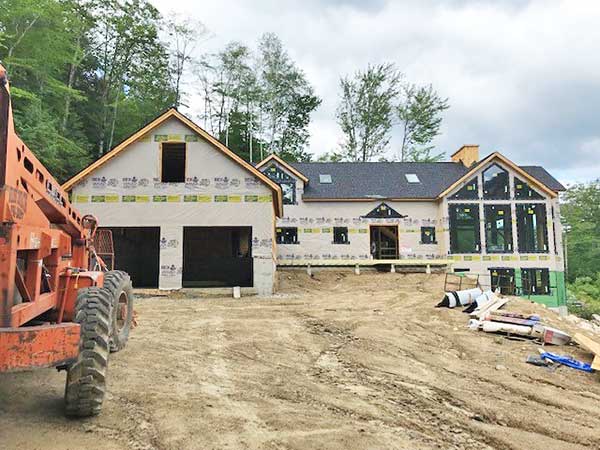 mountainside timber frame home in new hampshire